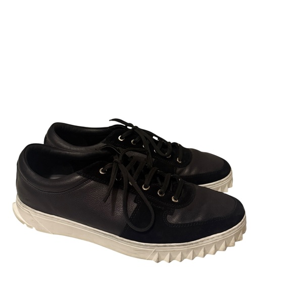 Salvatore Ferragamo Black Leather Sneakers in great conditions leather shoes